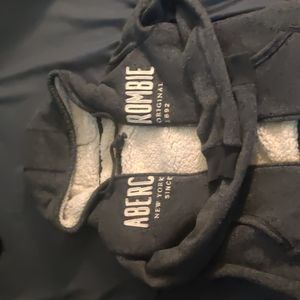 Abercrombie Fitch Full Zip Sherpa Lined Hoodie Jacket Men Medium